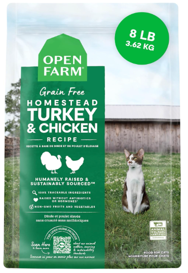 Open Farm Turkey Chicken Grain Free 8lbs for Cats
