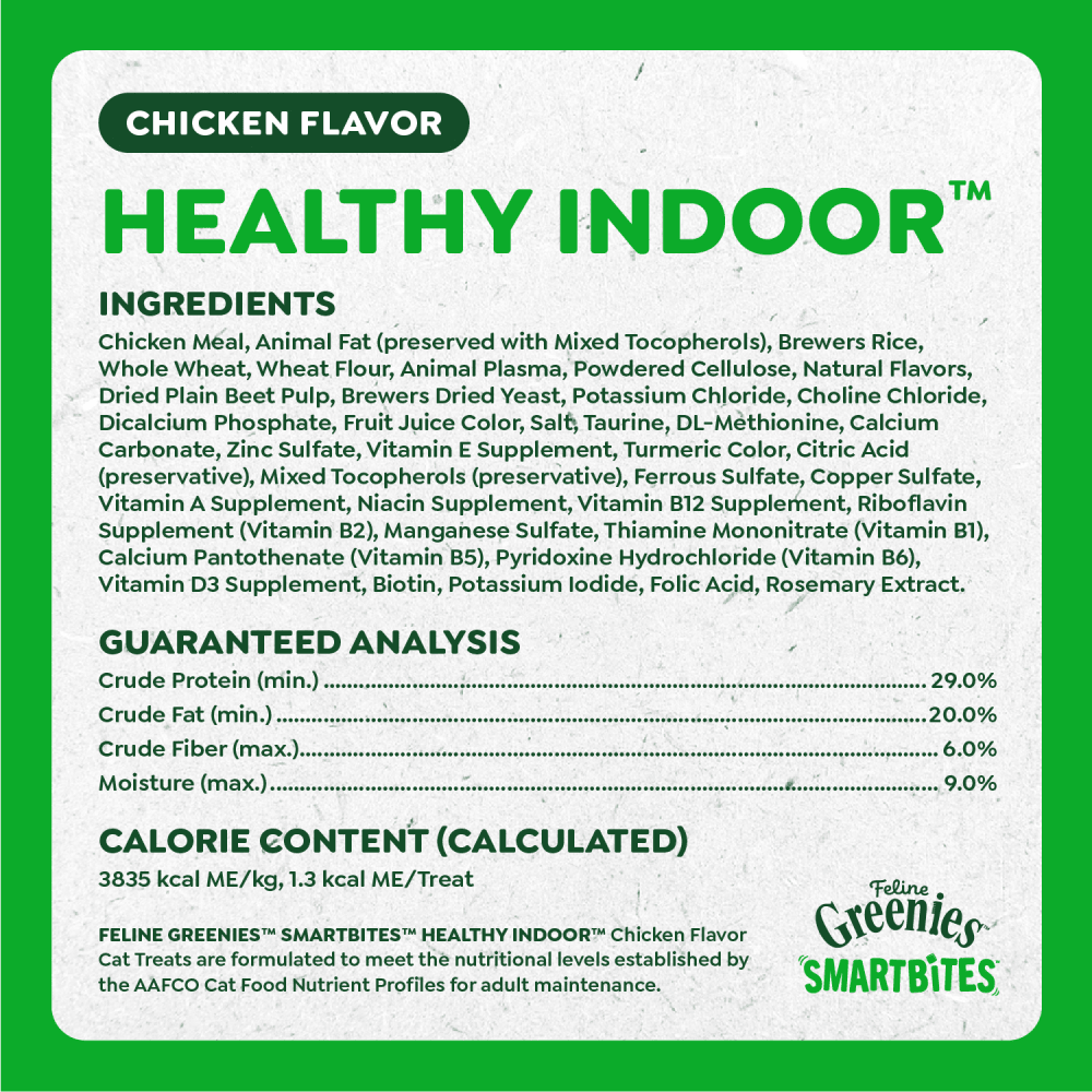 Greenies Chicken Skin Fur 2.1oz for Cats