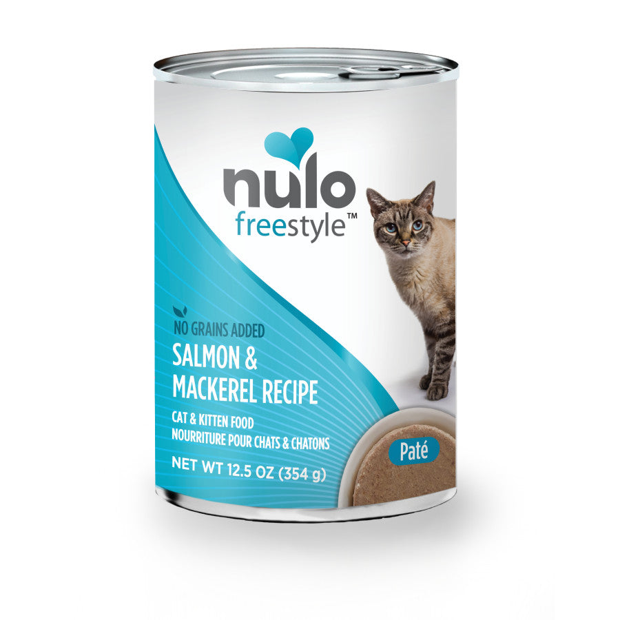 Nulo Freestyle Grain-Free Pate Wet Cat Food Salmon & Mackerel 12ea/12.5 oz for Cats