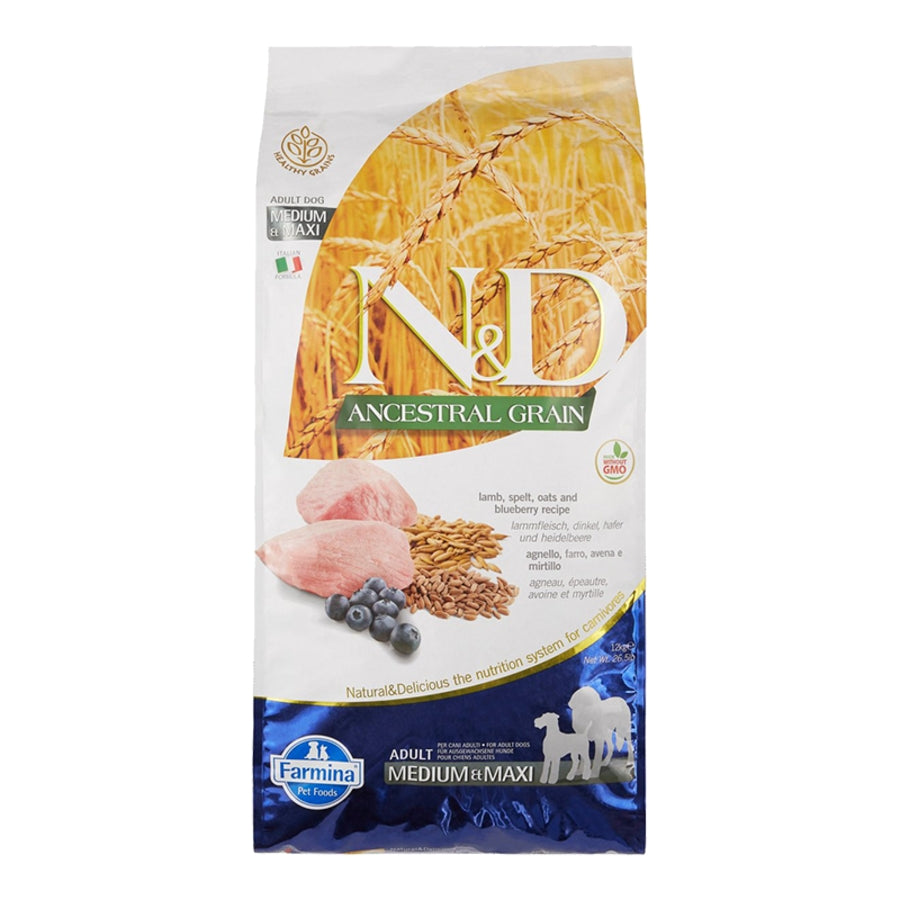 Farmina Ancestral Grain Lamb & Blueberry Medium/Maxi 26.4lb For Dogs