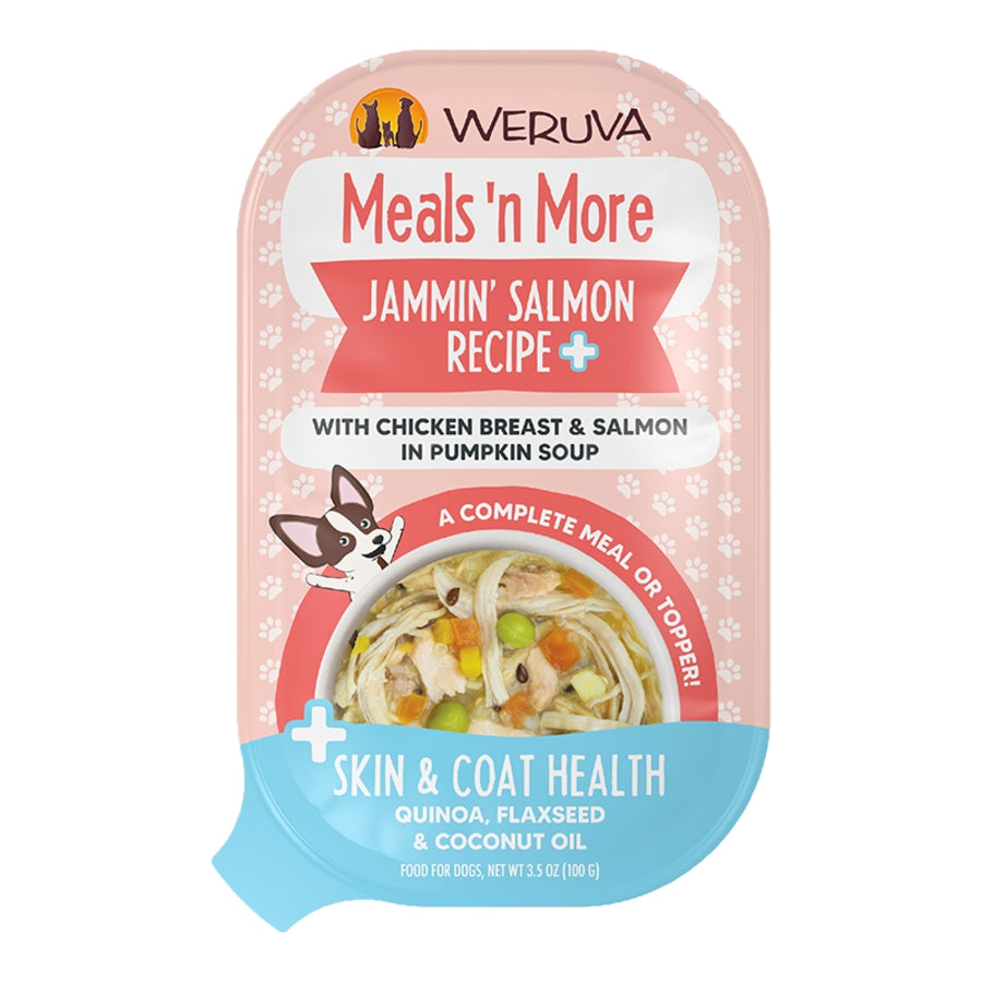 Weruva Meals ‘n More Jammin Salmon 3.5oz 12pk Case for Dogs