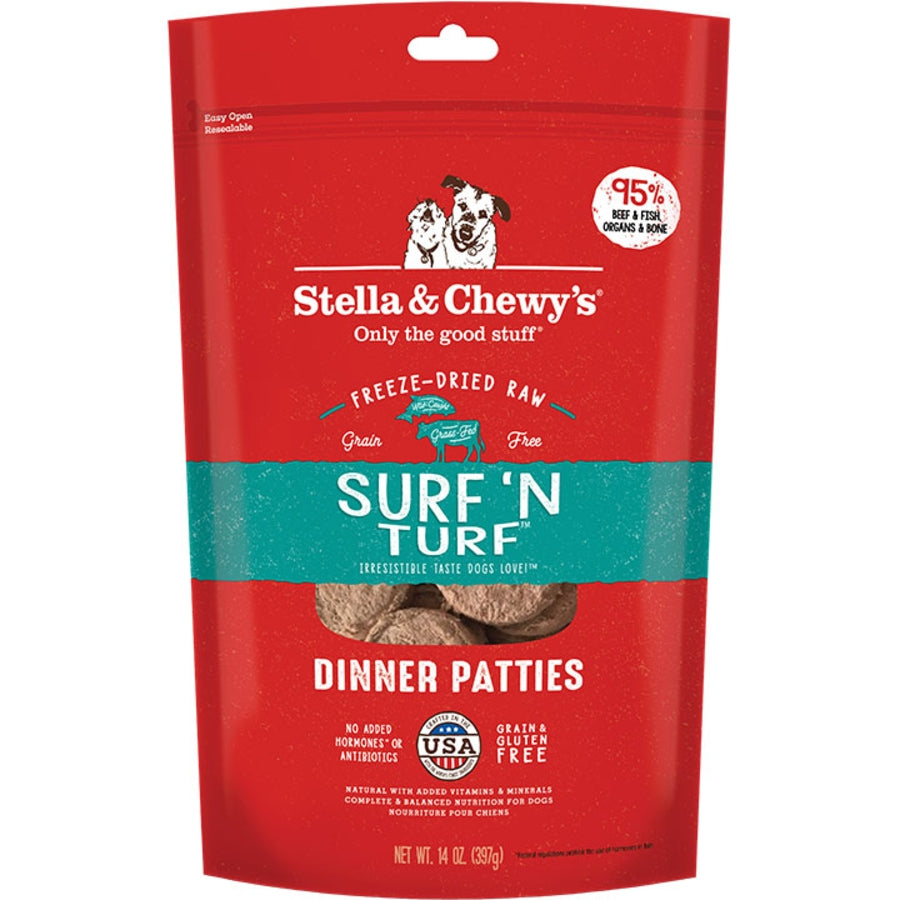 Stella & Chewy's Freeze Dried Patties Surf N Turf 14oz for Dogs