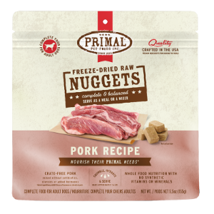 Primal Freeze Dried Pork 5.5oz for Dogs