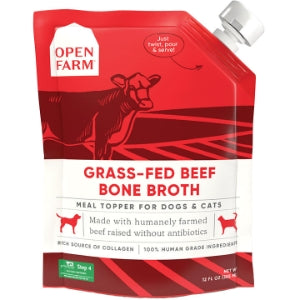 Open Farm Beef Bone Broth 12oz for Dogs