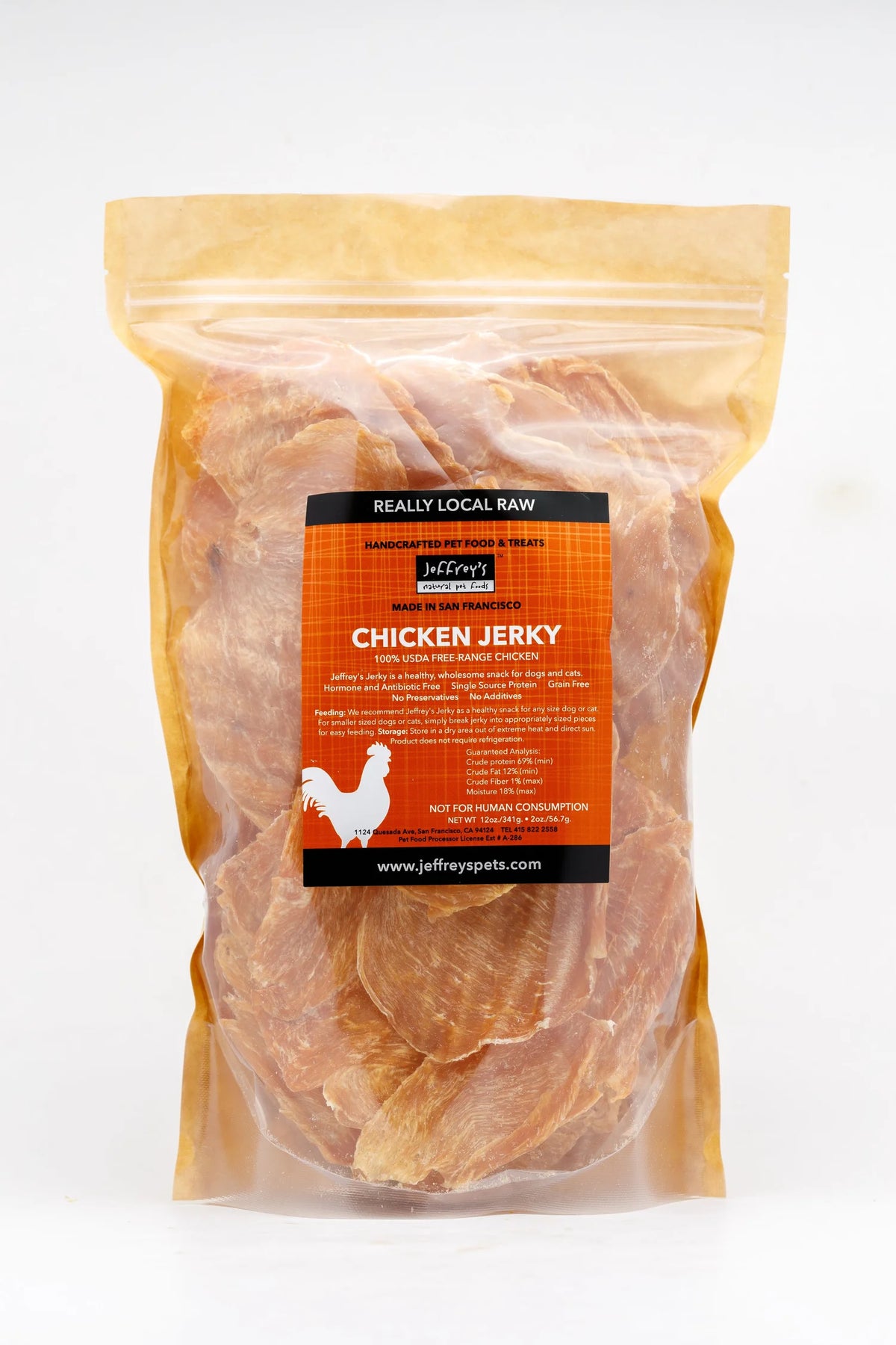 Jeffrey's Chicken Jerky 12oz