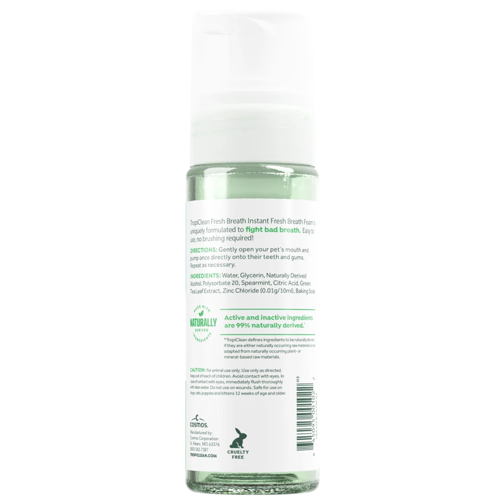TropiClean Fresh Breath Foam 4.5oz