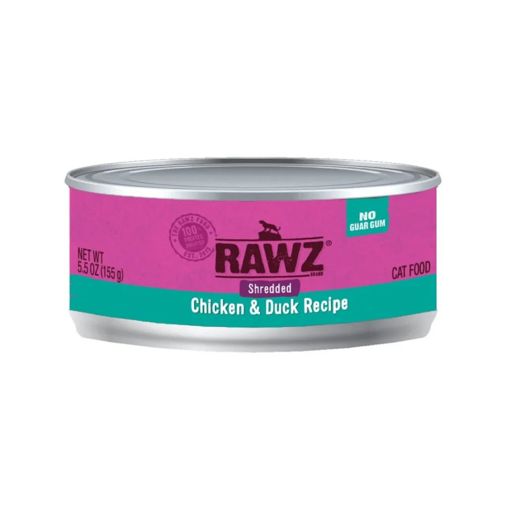 Rawz Shredded Chicken & Duck 5.5oz for Cats