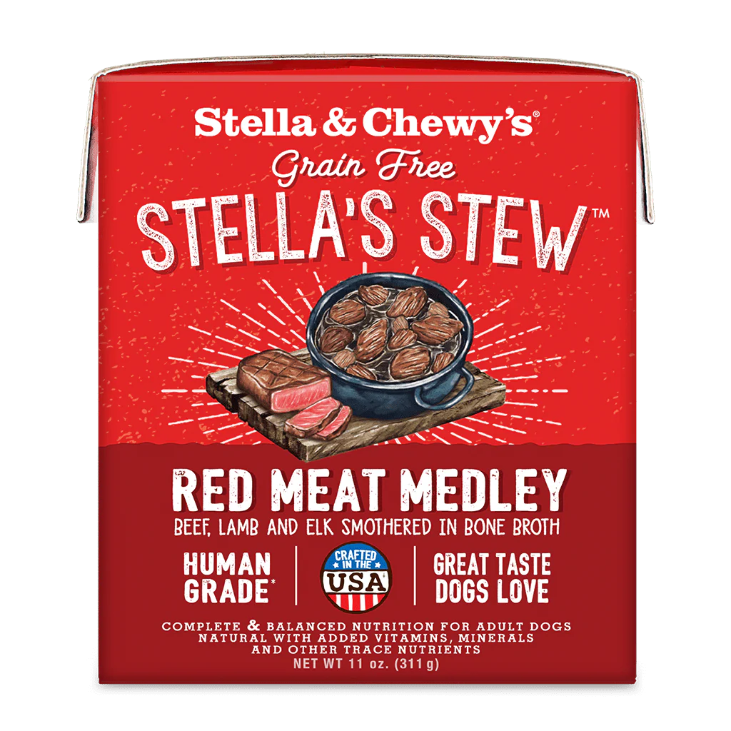Stella & Chewy's Stew Grain Free Red Meat Medley 11oz Case for Dogs