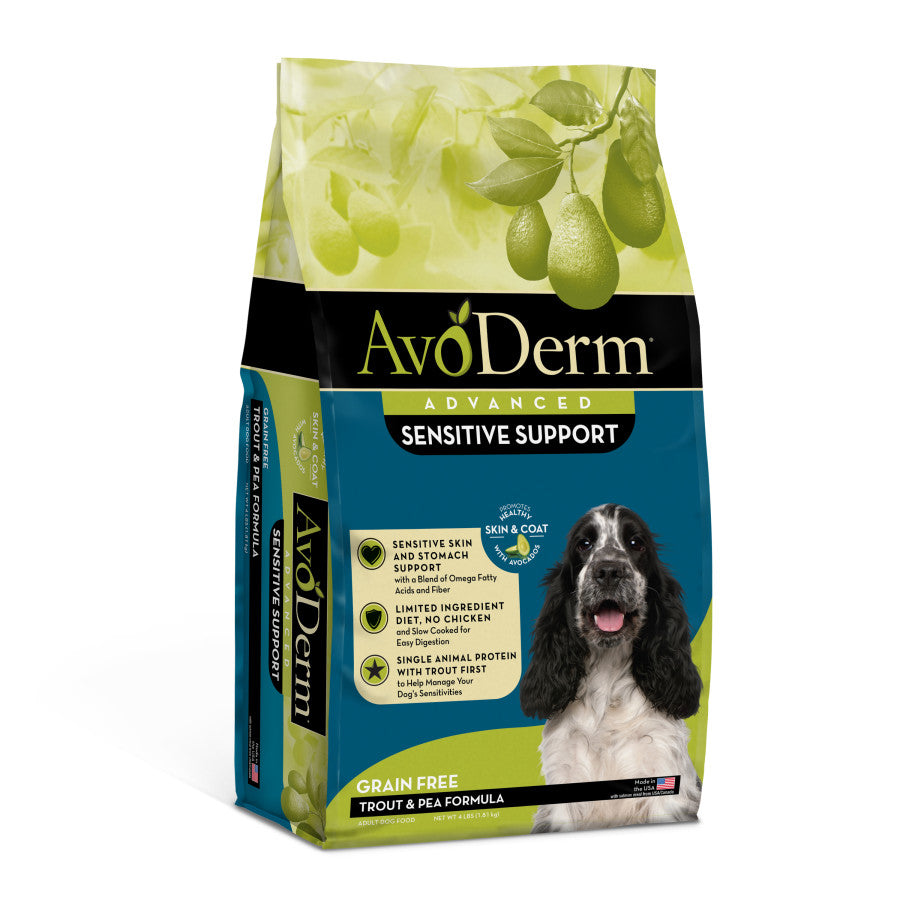 AvoDerm Advanced Sensitive Support Trout & Pea Formula 4lbs For Dogs