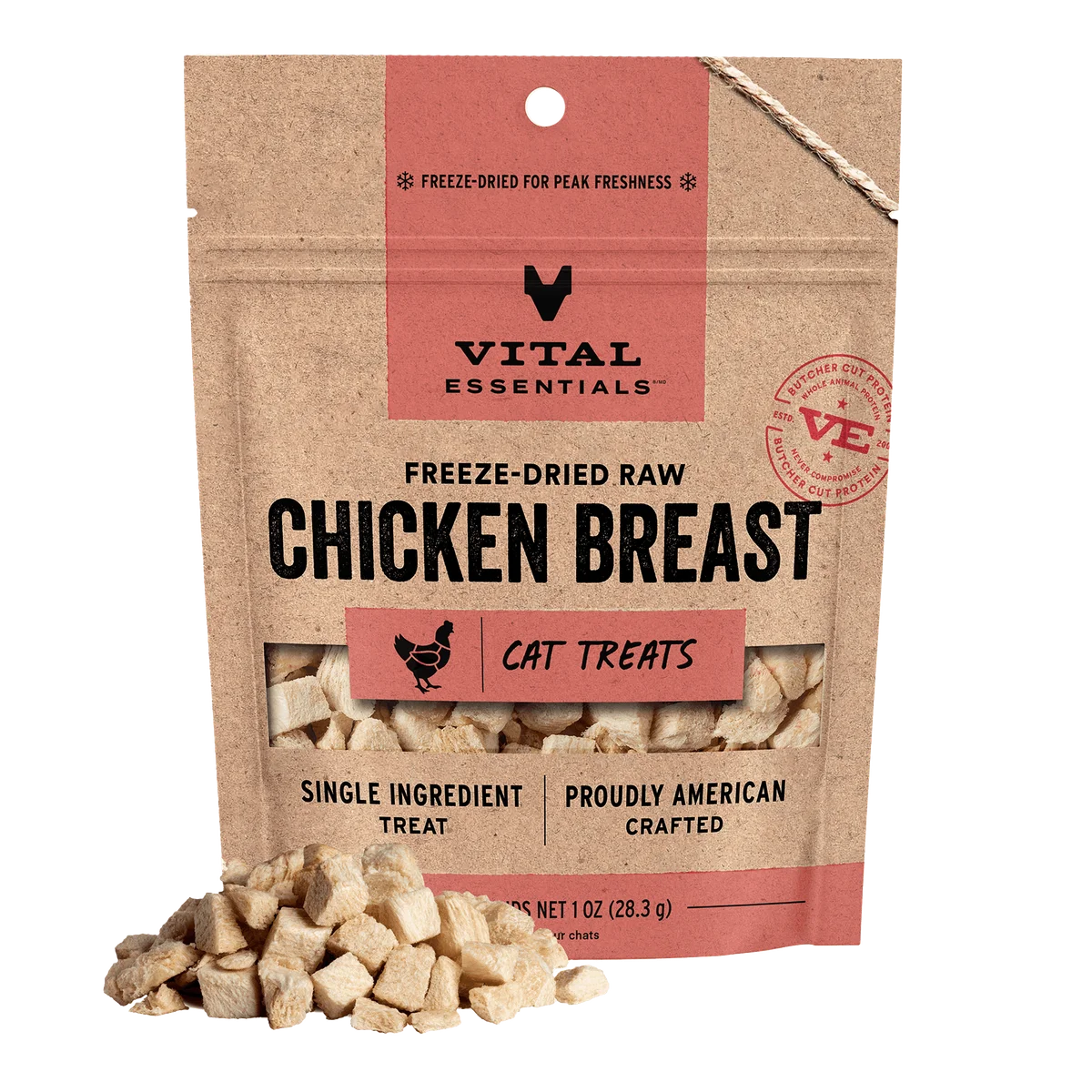 Vital Essentials Chicken Breast Freeze Dried 1.oz for Cats