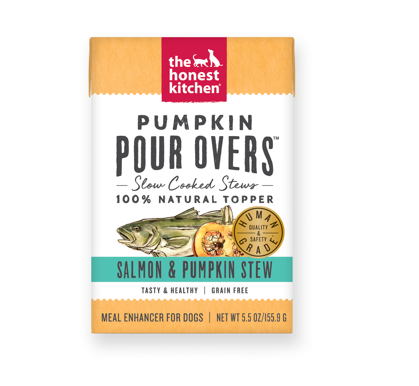 The Honest Kitchen Pour Over Stew Salmon Pumpkin 5.5oz for Dogs