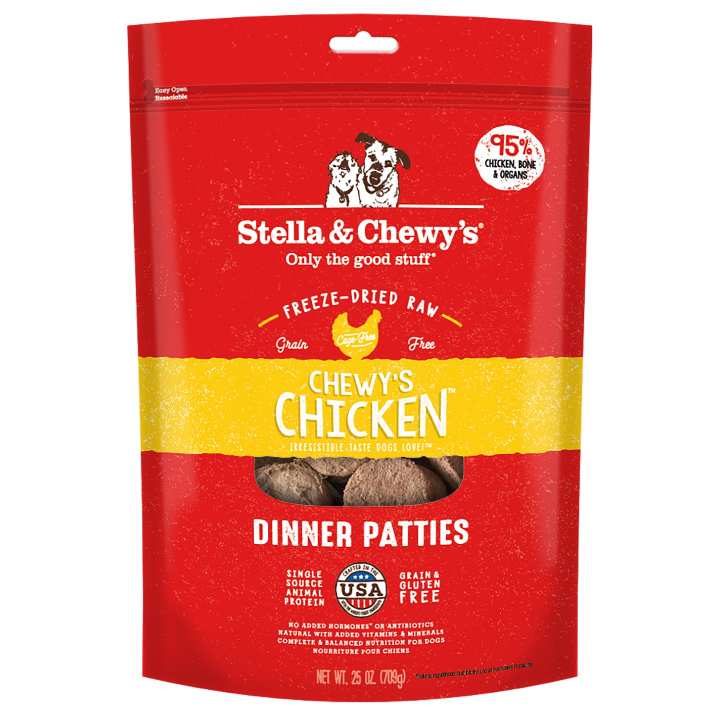 Stella & Chewy's Freeze Dried Patties Chicken 25oz for Dogs