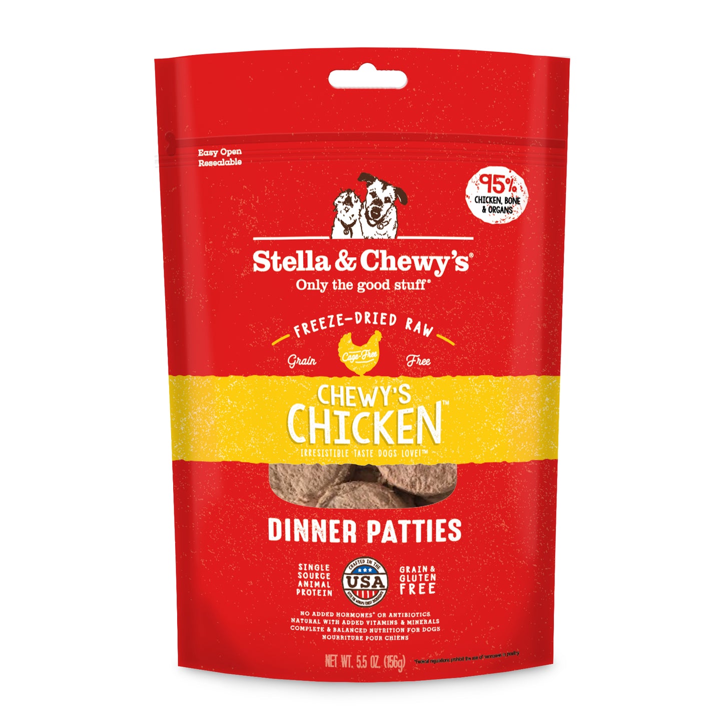 Stella & Chewy's Freeze Dried Patties Chicken 5.5oz for Dogs