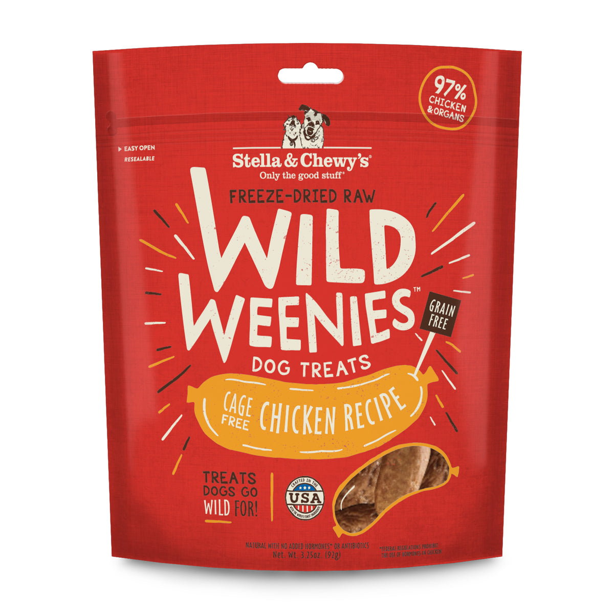 Stella & Chewy's Freeze Dried Wild Weenies Chicken Treat 3.25oz for Dogs
