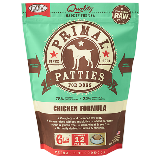Primal Frozen Raw Chicken 6lbs for Dogs