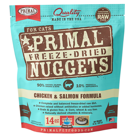 Primal Freeze Dried Chicken & Salmon 14oz for Cats