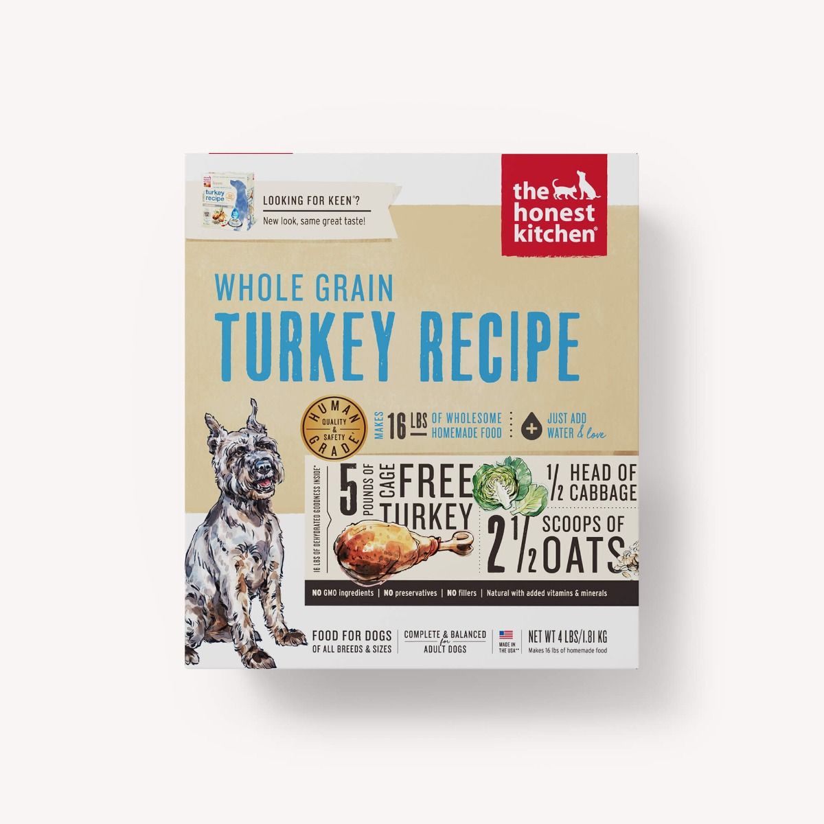 The Honest Kitchen Turkey Whole Grain 4lbs for Dog