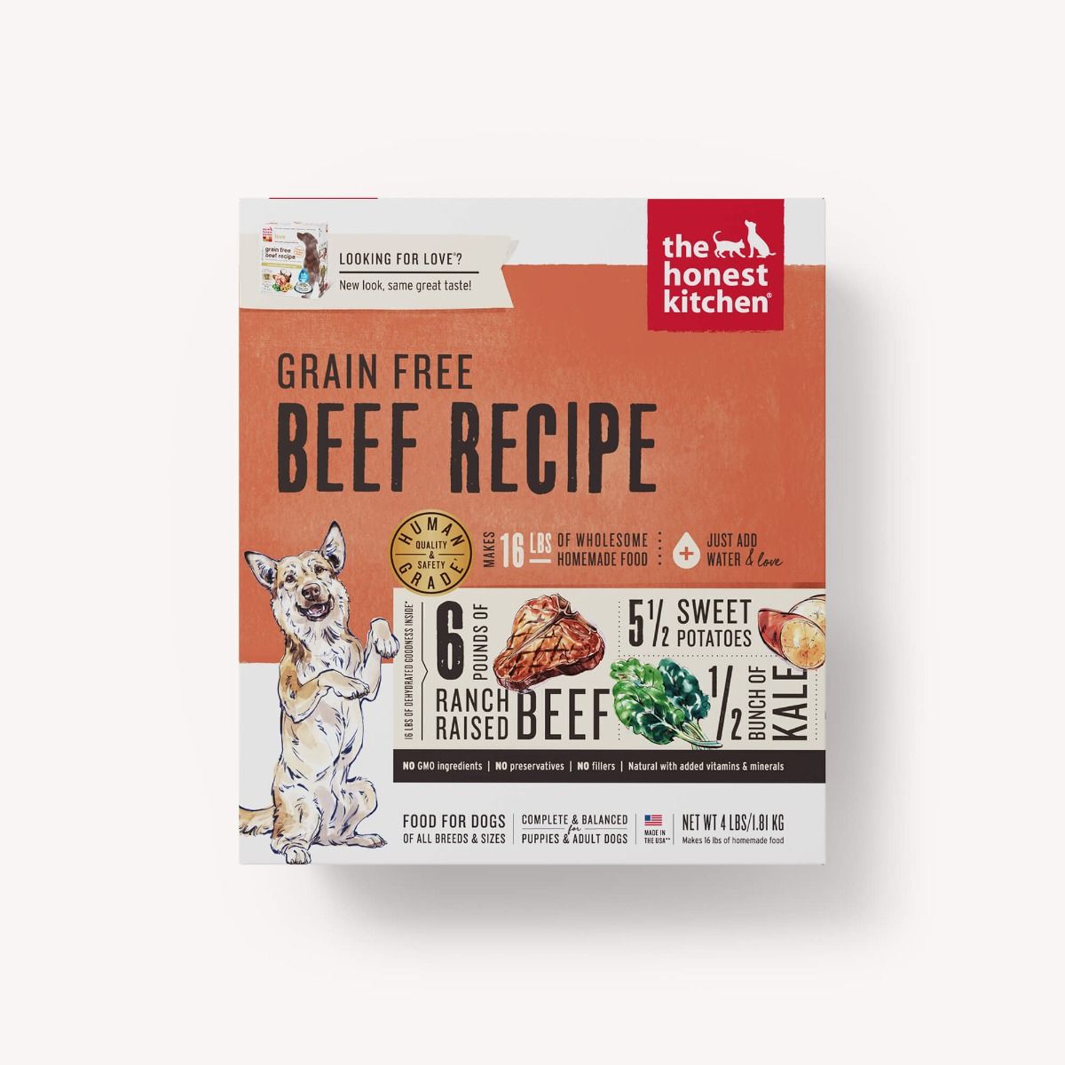The Honest Kitchen Beef Grain Free 4lbs for Dogs