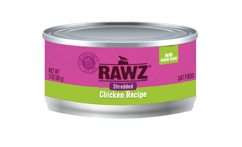 Rawz Shredded Chicken 3oz 18ct Case for Cats