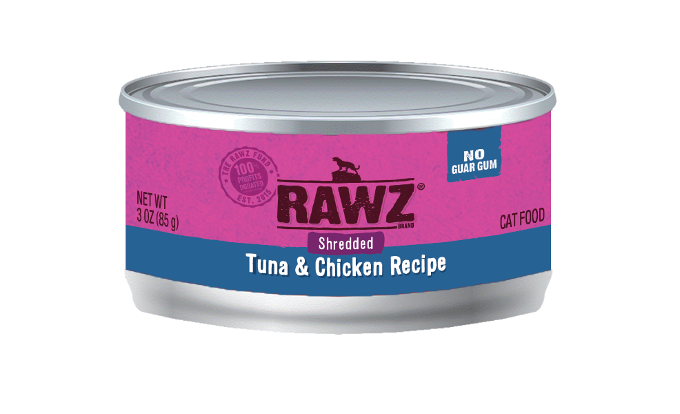 Rawz Shredded Tuna & Chicken 3oz 18ct Case Feline