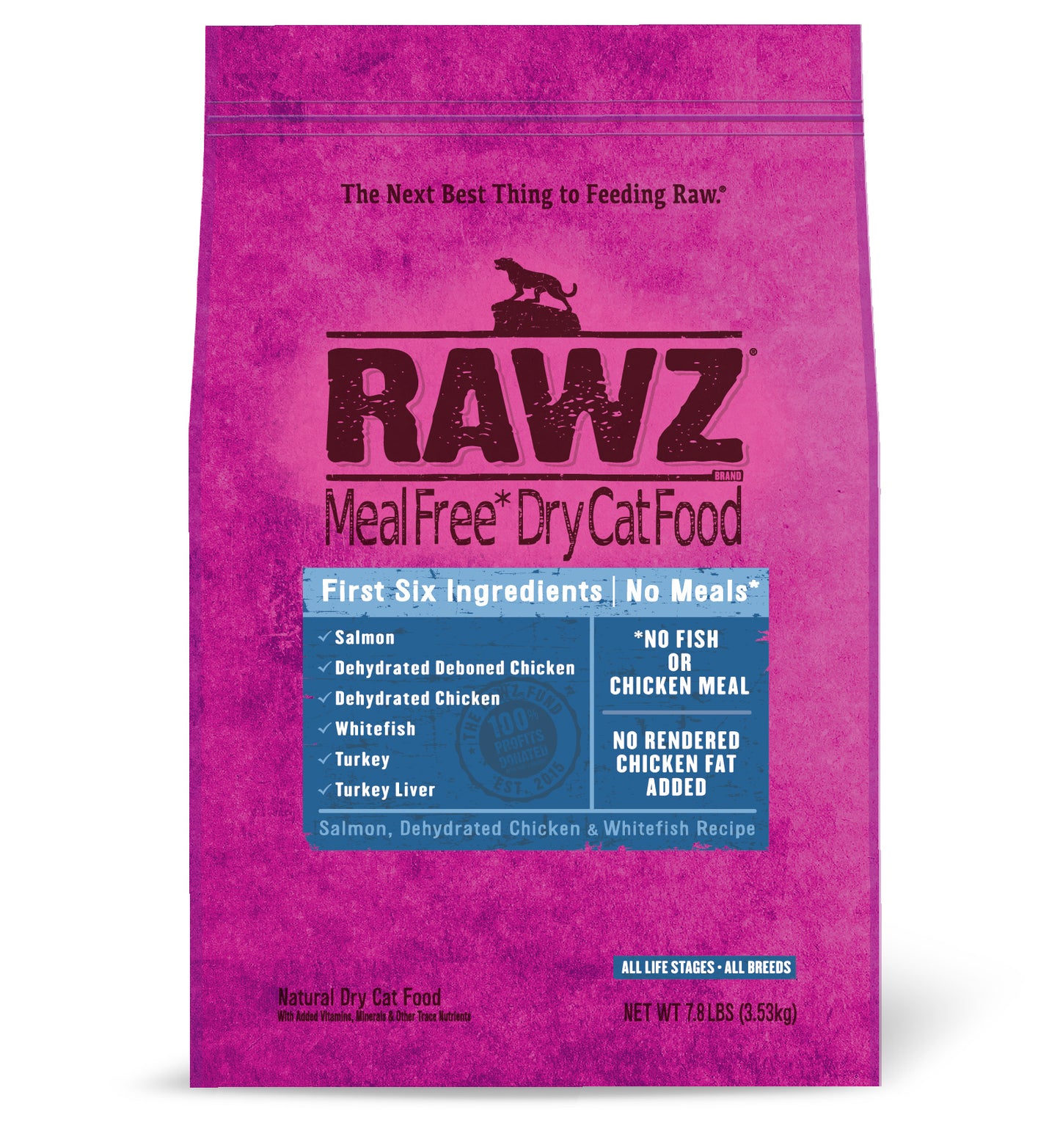 Rawz Salmon, Chicken & Whitefish 7.8lb for Cats