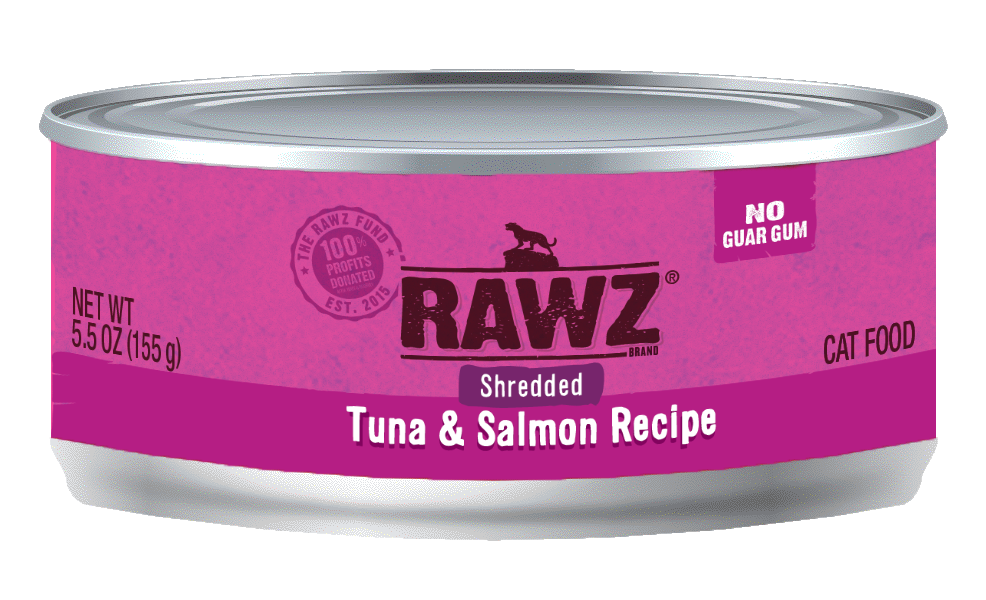 Rawz Shredded Tuna & Salmon 5.5oz 24ct Case for Cats