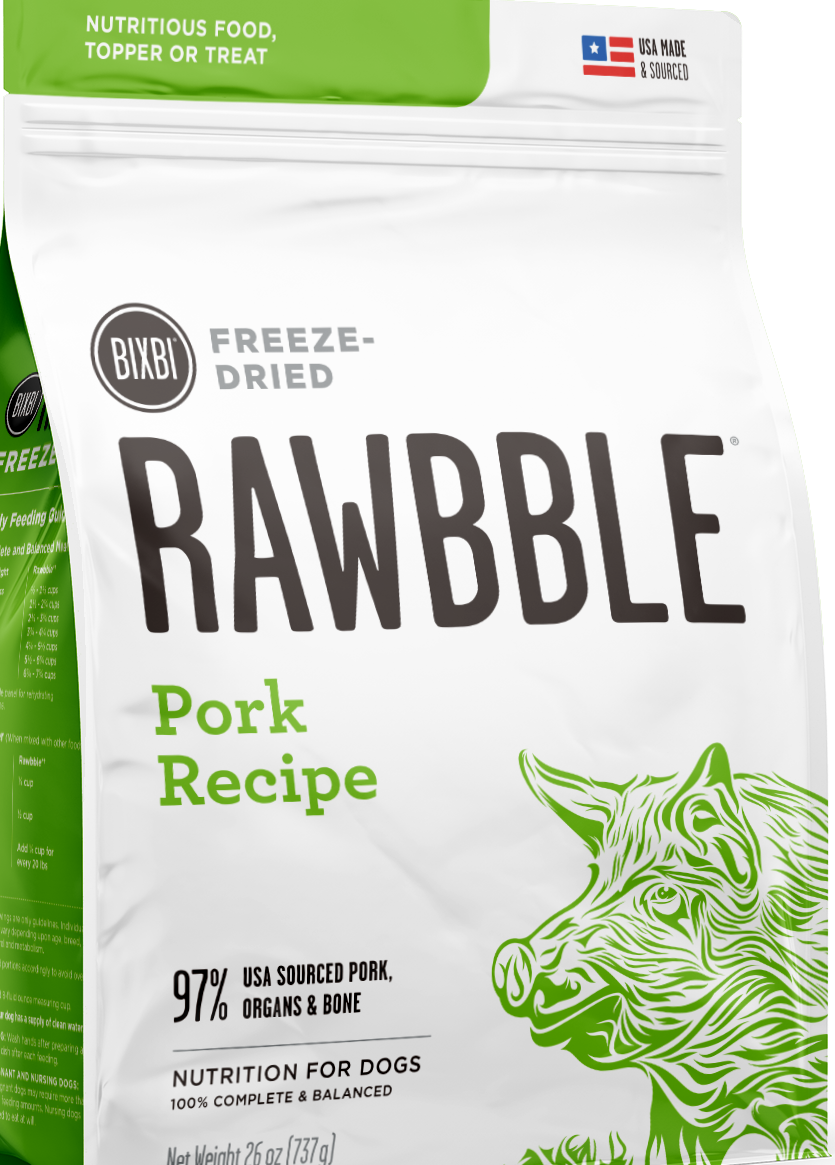 Rawbble Freeze Dried Pork 4.5oz for Dogs