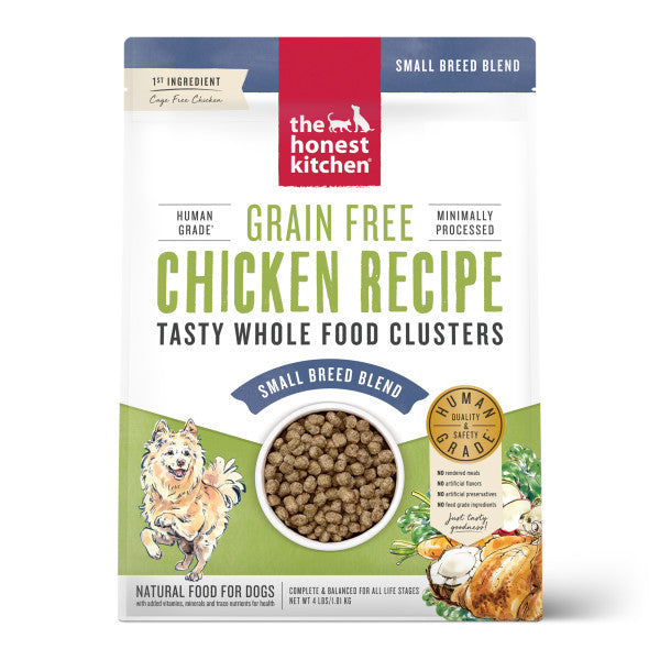 The Honest Kitchen Clusters Small Bites Chicken Grain Free 4lbs for Dogs