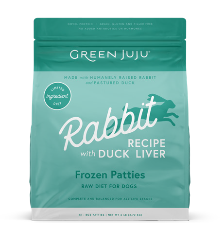 Green Juju Frozen Raw Rabbit 6lbs