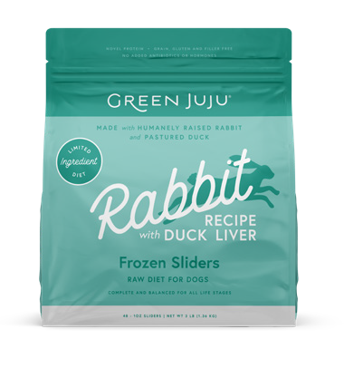 Green Juju Frozen Raw Rabbit Sliders 3lbs