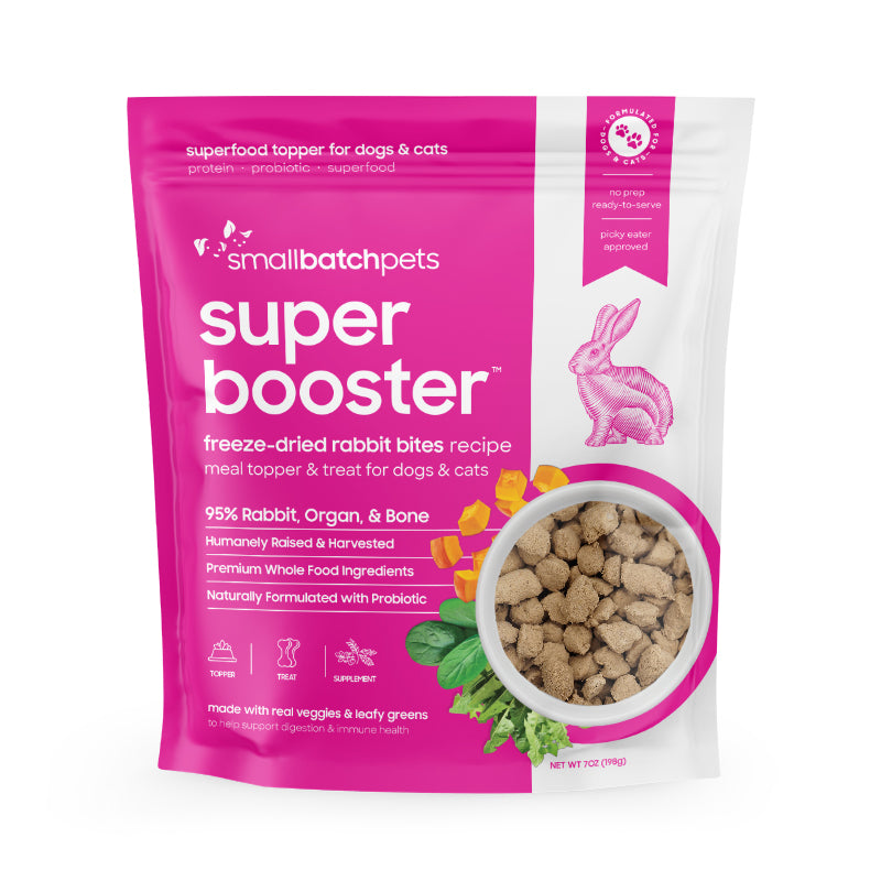 Small Batch Rabbit Super Booster Freeze-Dried 7oz for Dogs