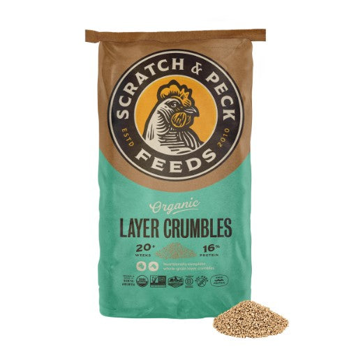Scratch and Peck Organic Layer Crumbles 16% 35lbs