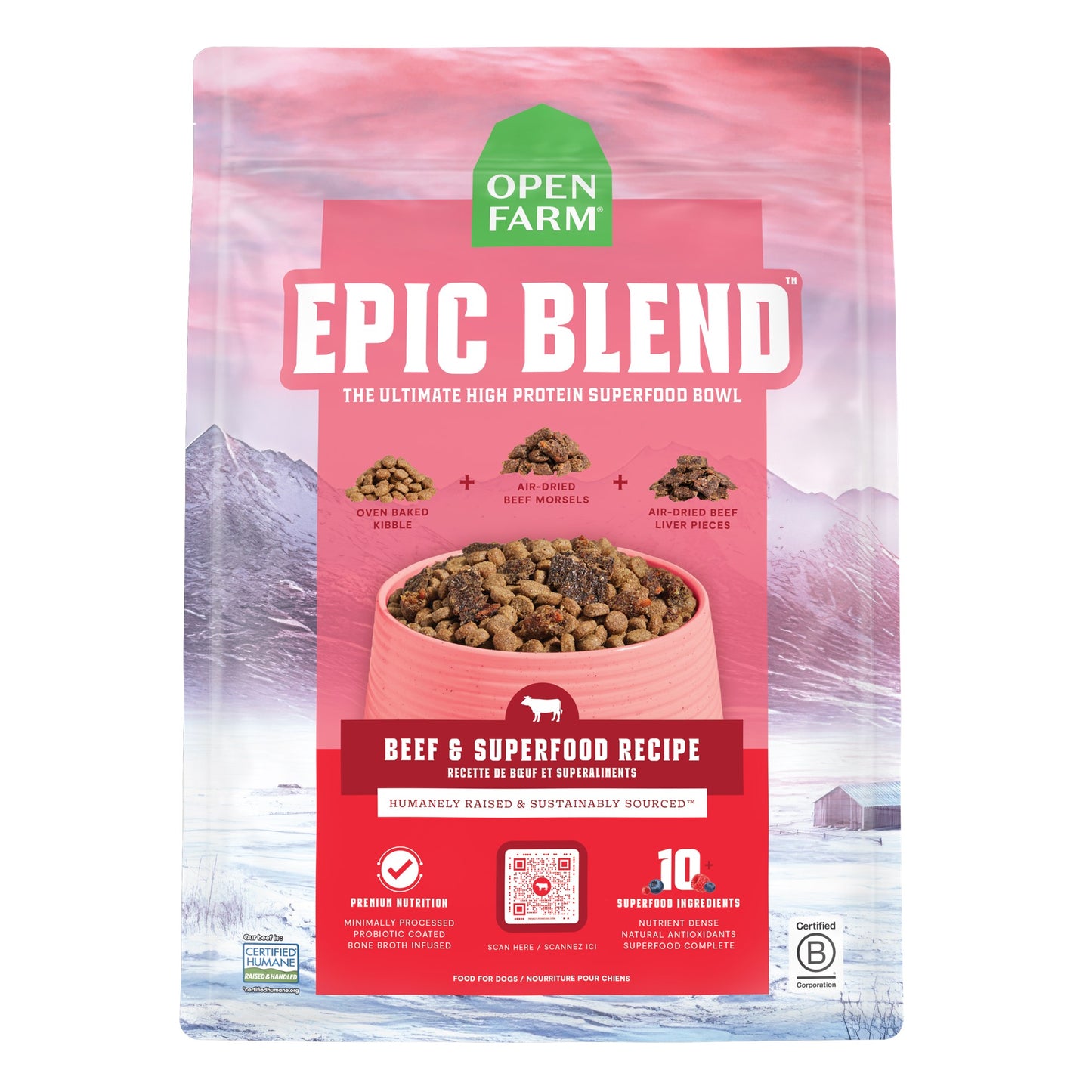 Open Farm Epic Blend Beef Superfood 18lb for Dogs