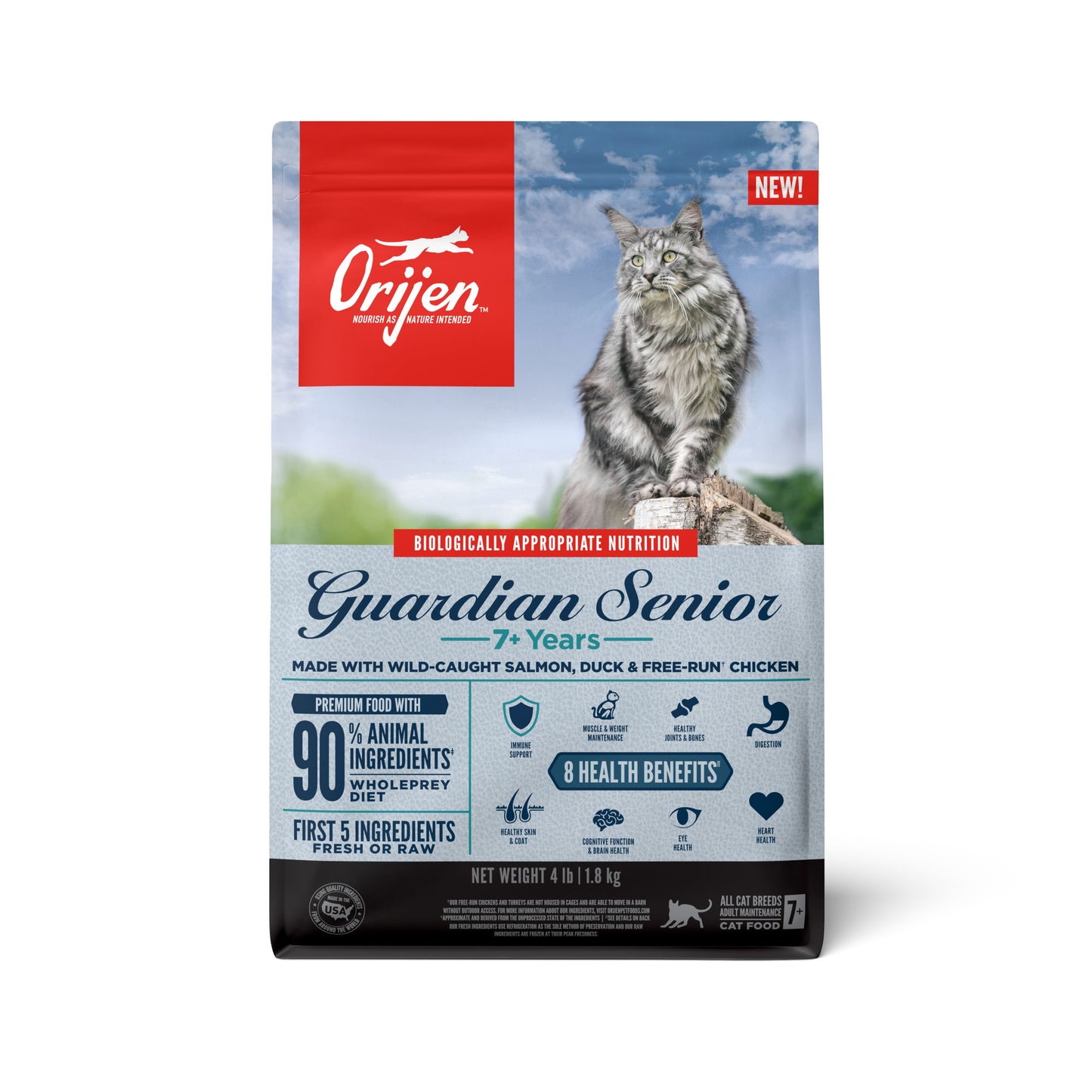 Orijen Guardian Senior Salmon, Duck & Chicken 4lbs For Cats