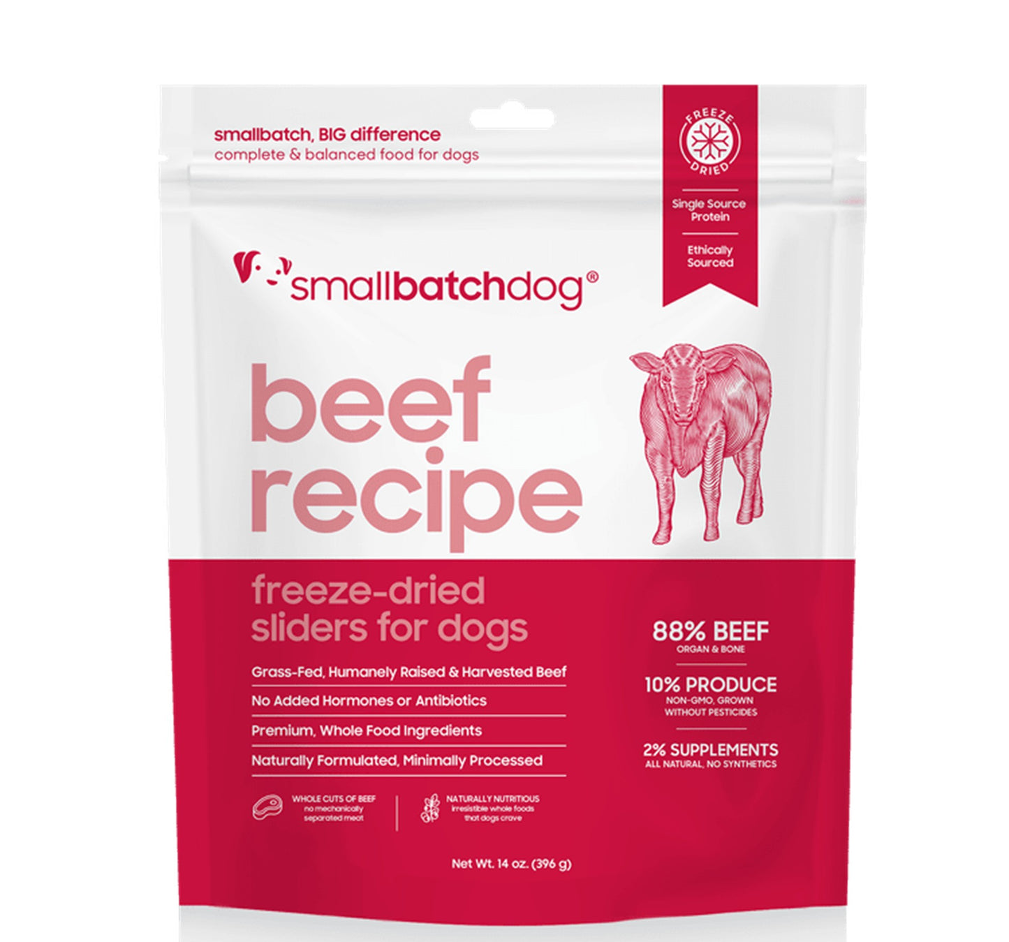 Small Batch Freeze Dried Beef 14oz for Dogs