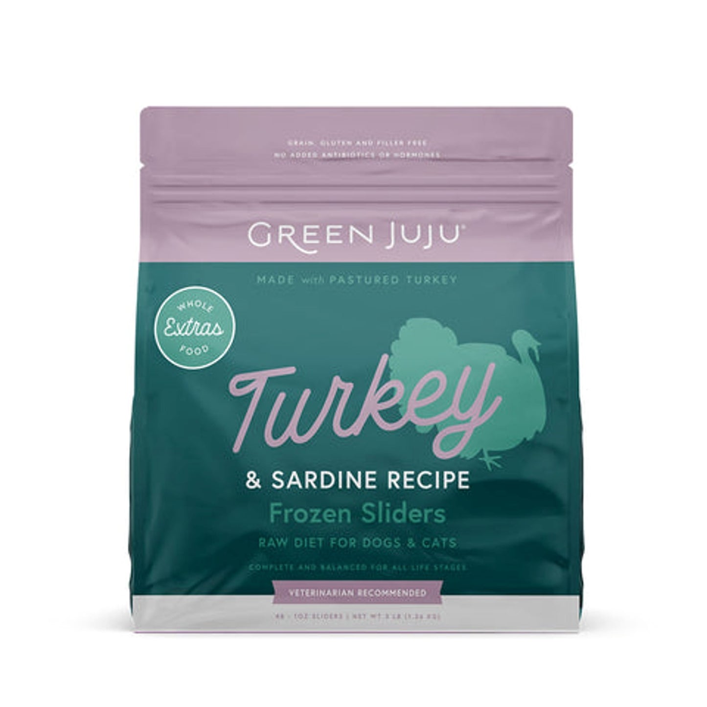 Green Juju Turkey & Sardine Sliders 3lbs