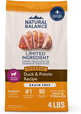 Natural Balance Duck Small Breed 4lbs for Dogs