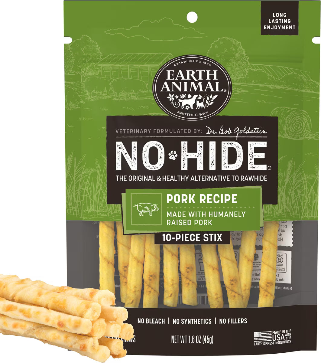 Earth Animal No-Hide Pork Stix 10ct
