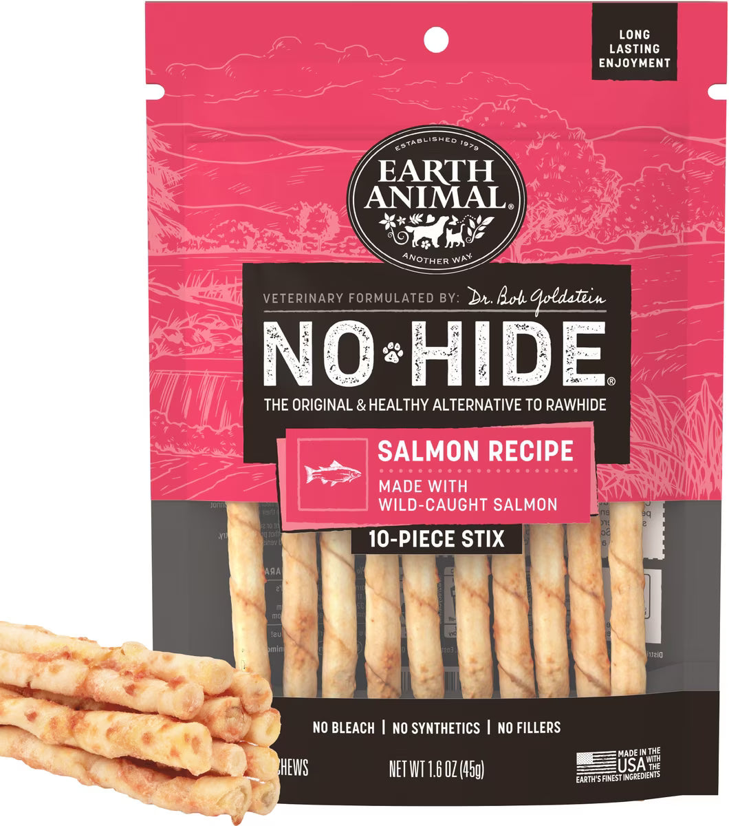 Earth Animal No-Hide Salmon Stix 10ct