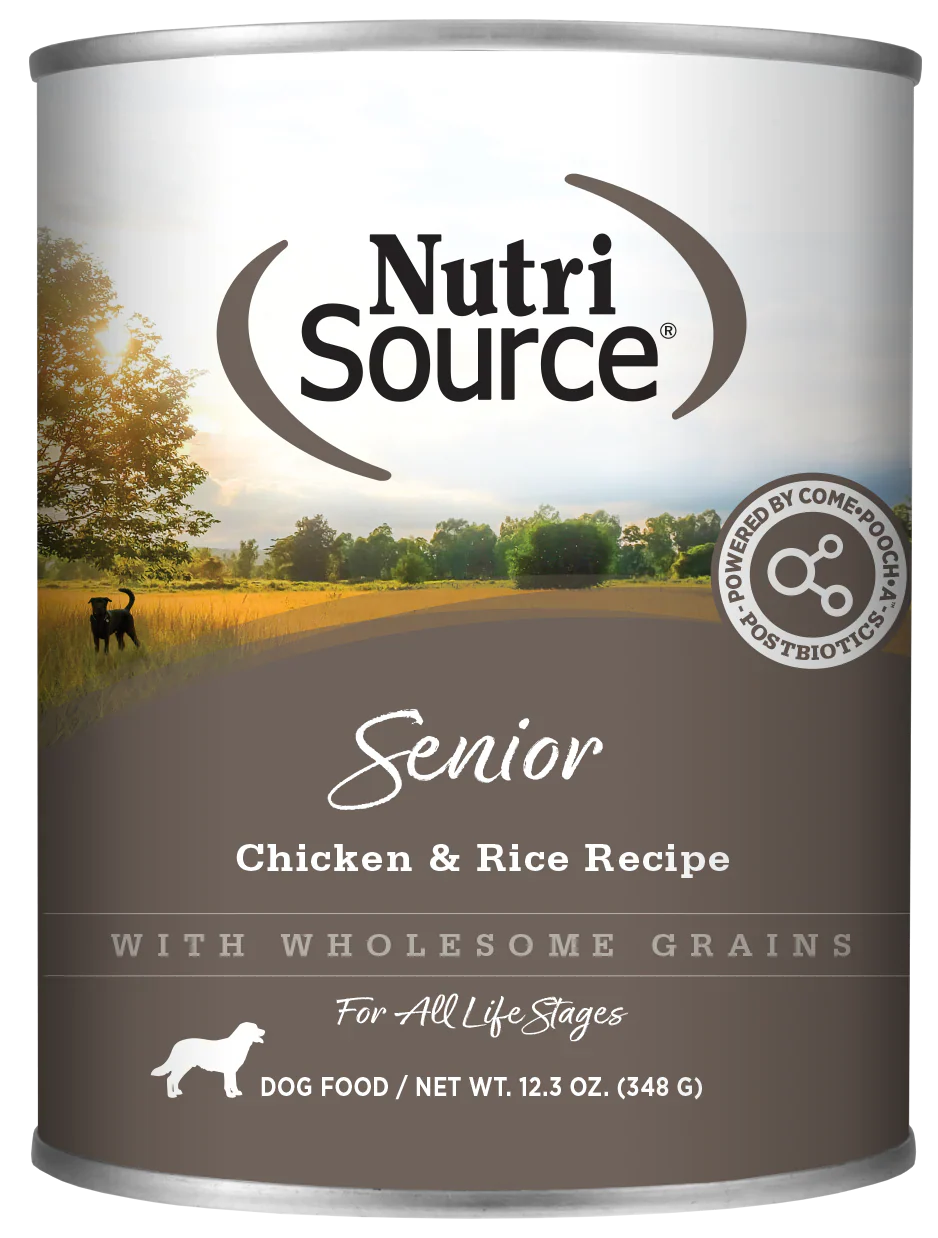Nutri Source Chicken Rice Senior 12.3oz for Dogs