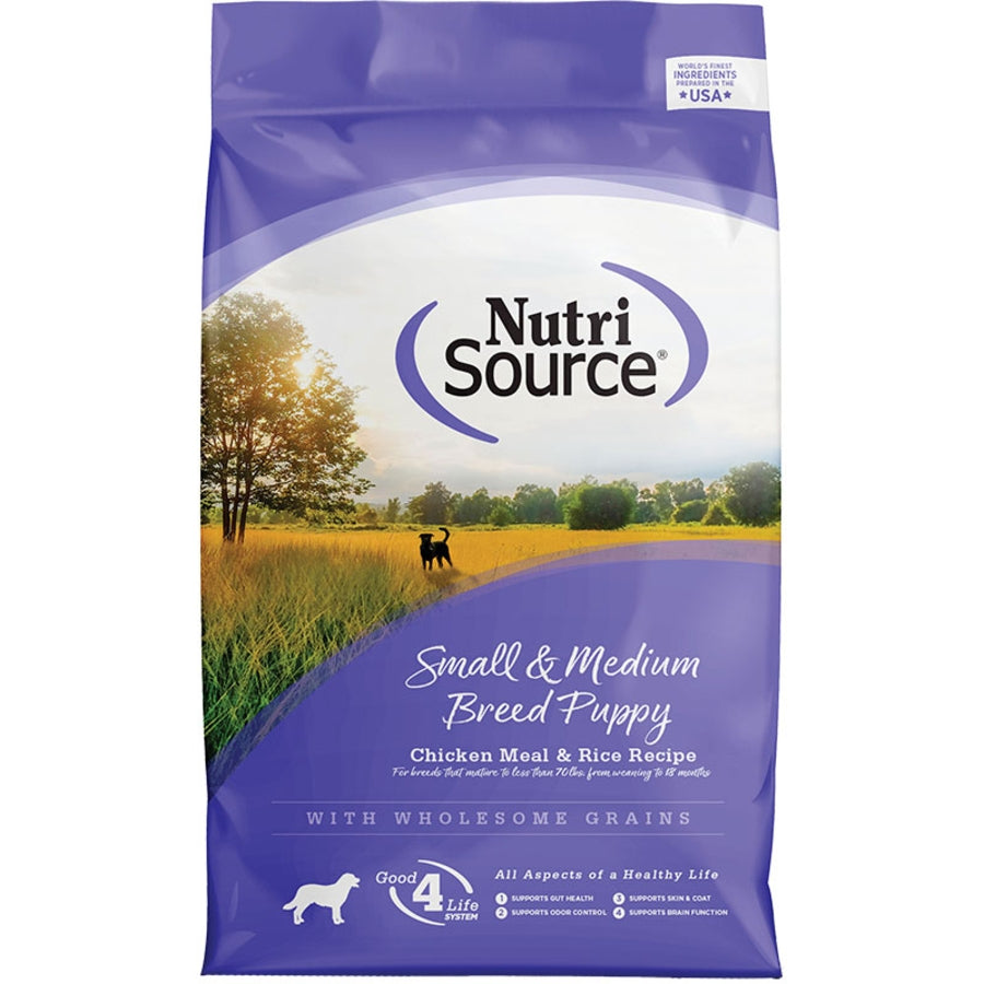Nutri Source Small & Medium Puppy Chicken & Rice 26lbs for Dogs