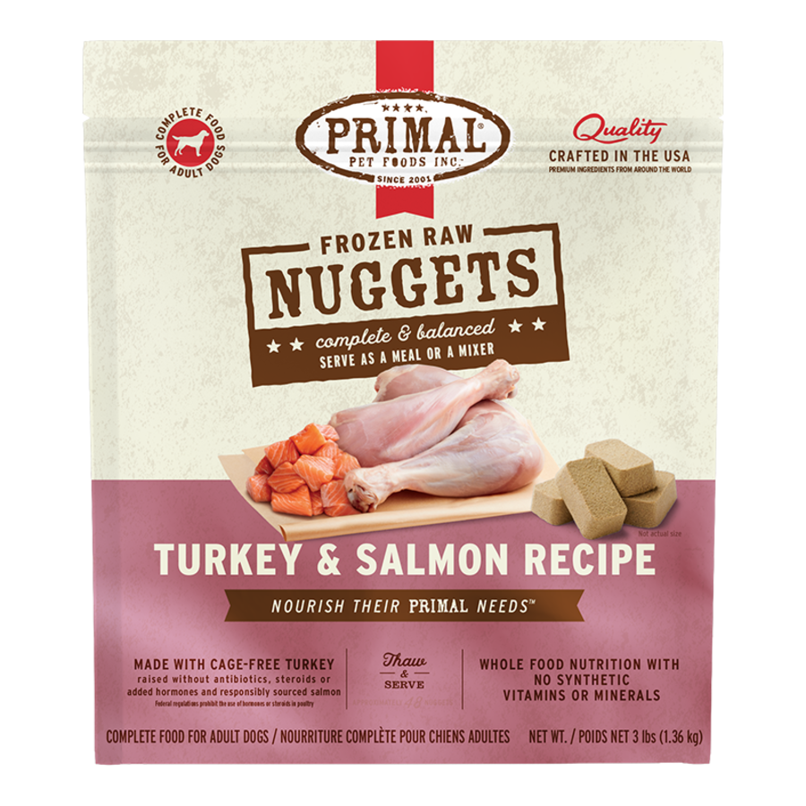 Primal Frozen Raw Turkey & Salmon 3lbs For Dogs