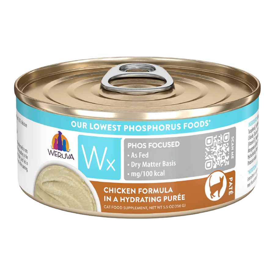 Weruva Wx Phos Focused Chicken In Hydrating Puree 5.5oz Case For Cats