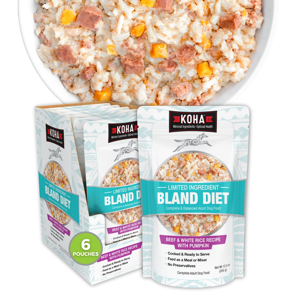 KOHA Bland Diet Beef & White Rice 12.5oz for Dogs