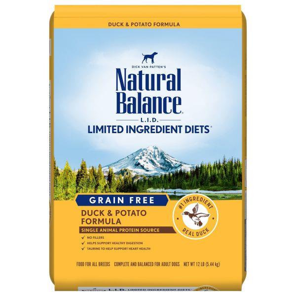 Natural Balance Duck & Sweet Potato LID Grain Free 12lbs for Dogs