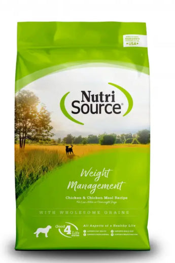 Nutri Source Weight Management Chicken & Rice 26lbs for Dogs