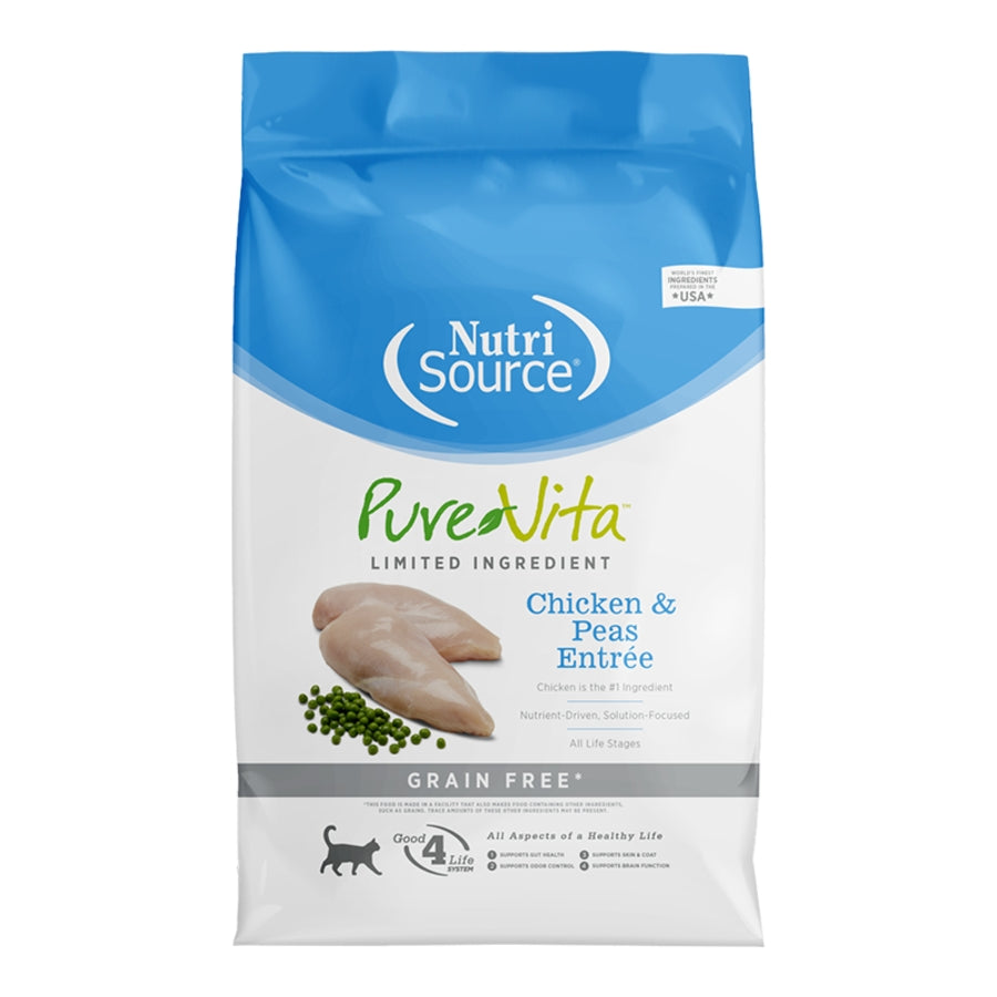 Pure Vita Grain Free Chicken & Pea's 4lbs for Cats