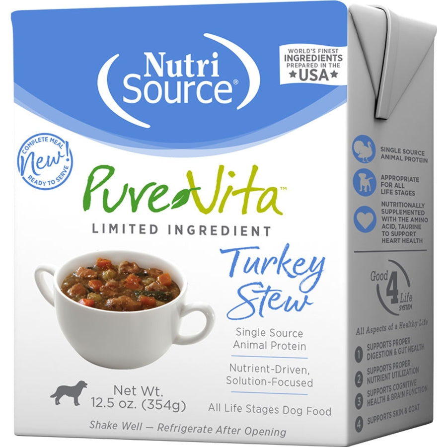 Pure Vita Turkey Tetra Pak 12.5oz Case for Dogs