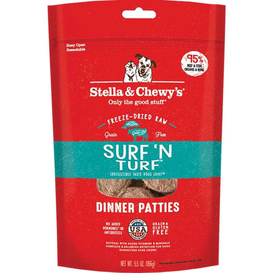 Stella & Chewy's Freeze Dried Patties Surf N Turf 5.5oz for Dogs