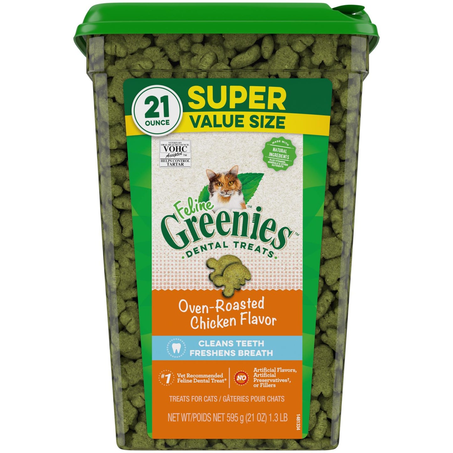 Greenies Oven Roasted Chicken 21oz For Cats